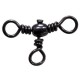 Mustad Barrel 3 Way Cross Swivel