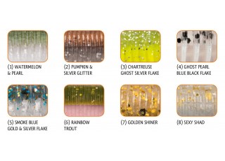 Smoke Blue / Gold & Silver Flake